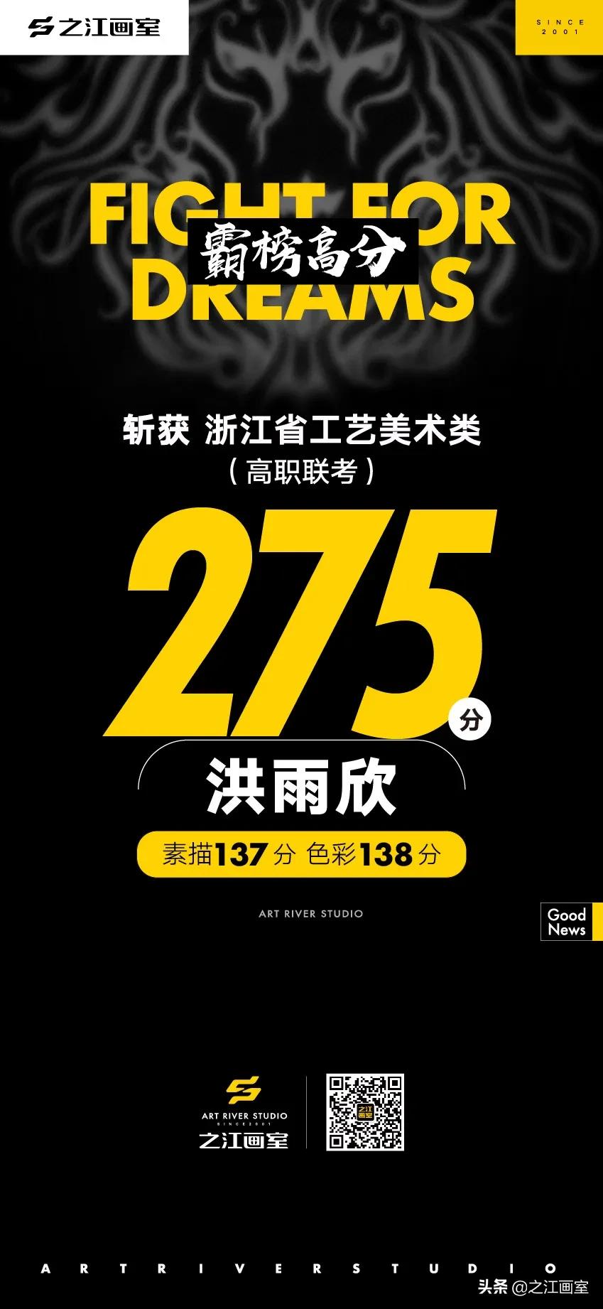 「历史突破」之江高职280以上20人，270以上68人