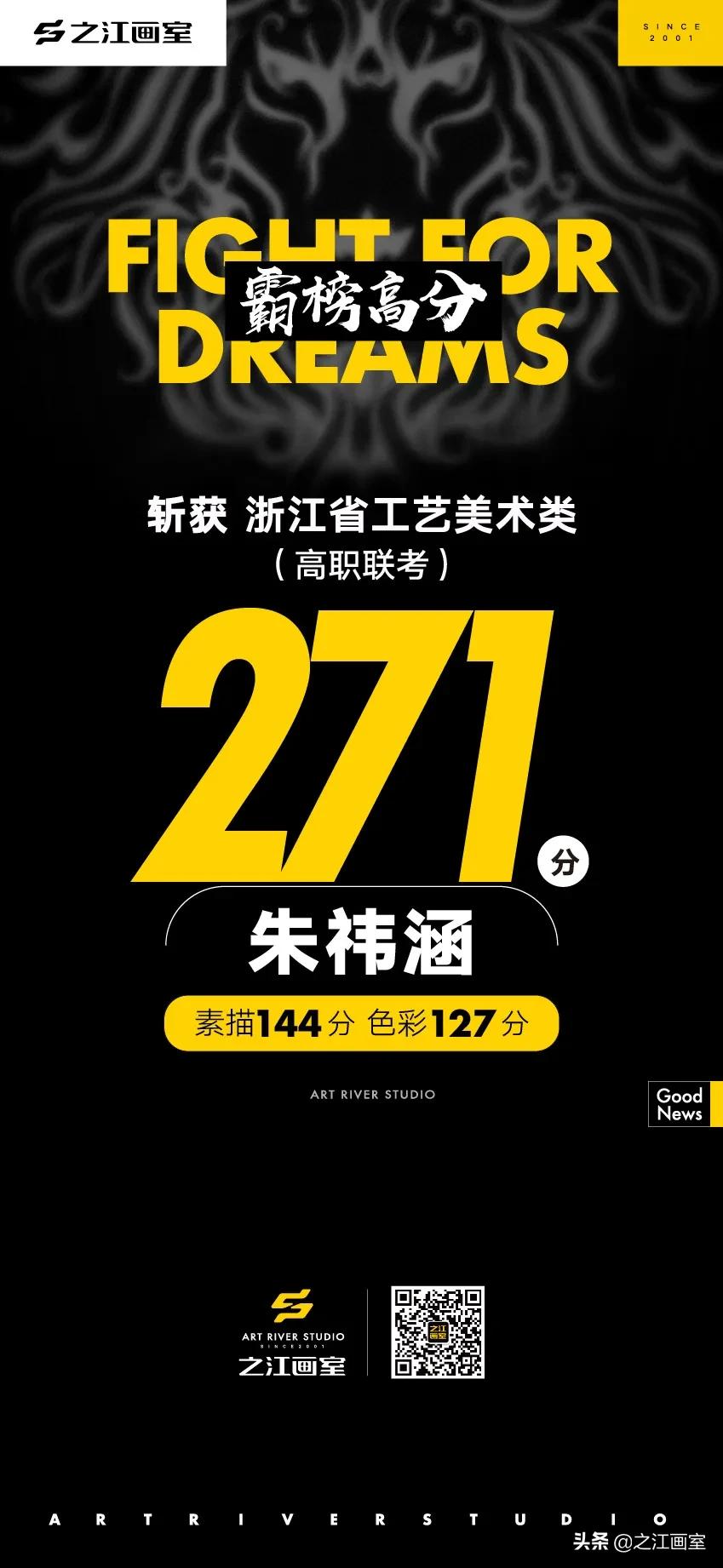 「历史突破」之江高职280以上20人，270以上68人