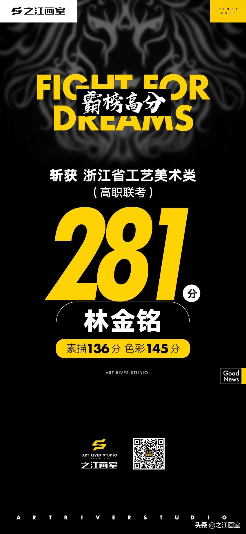 「历史突破」之江高职280以上20人，270以上68人