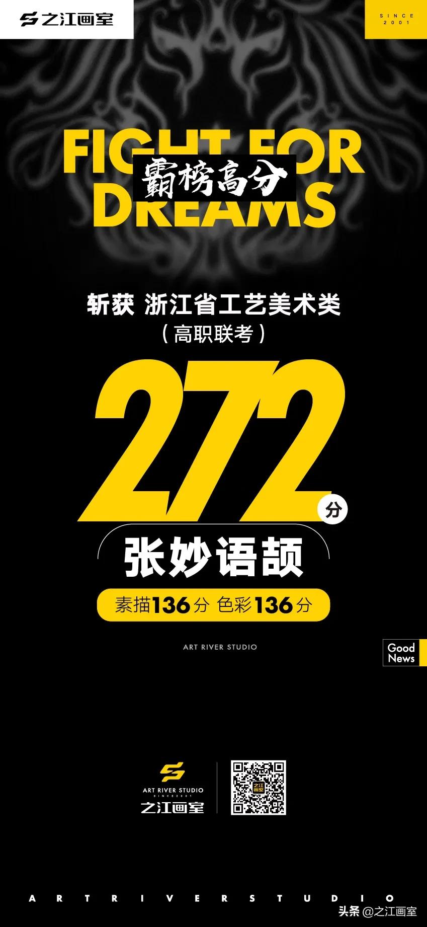 「历史突破」之江高职280以上20人，270以上68人