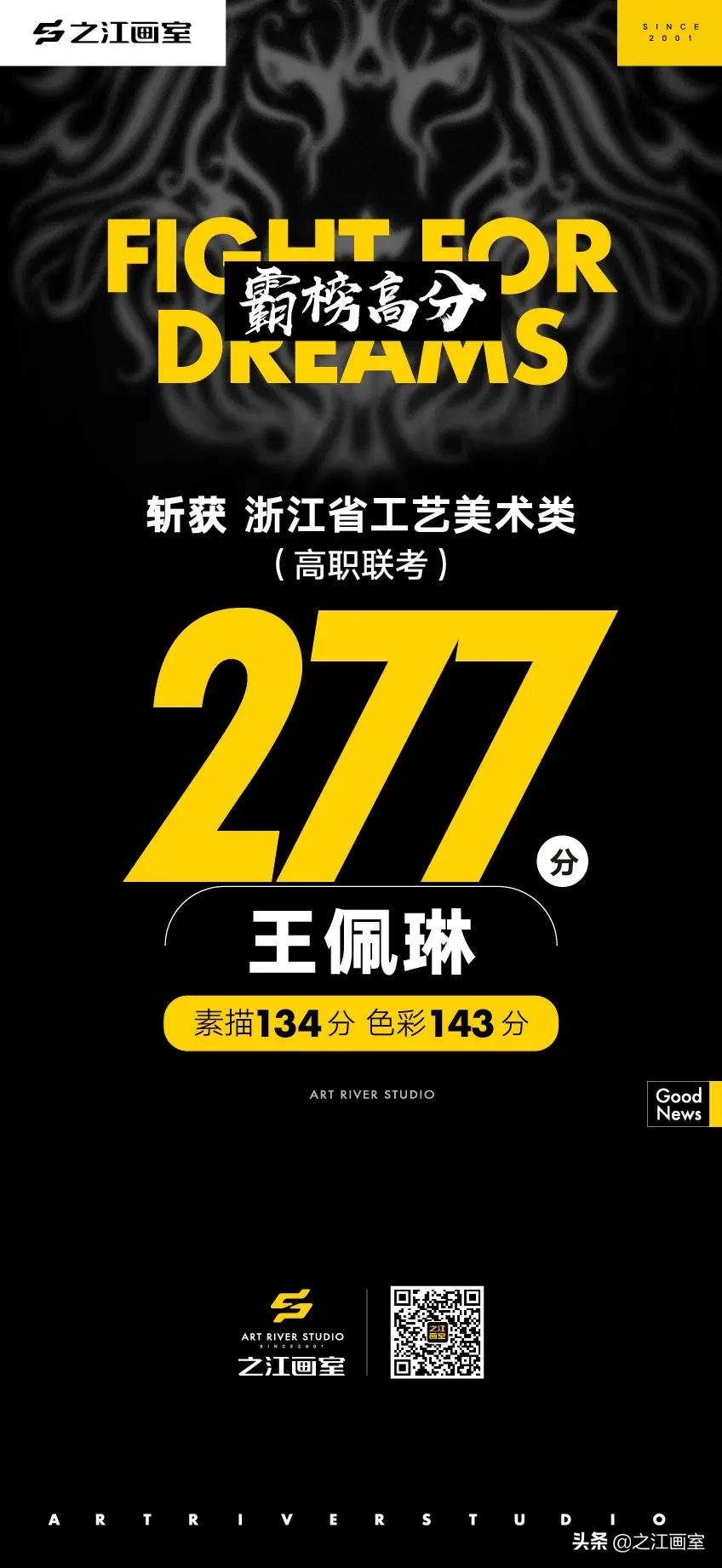 「历史突破」之江高职280以上20人，270以上68人