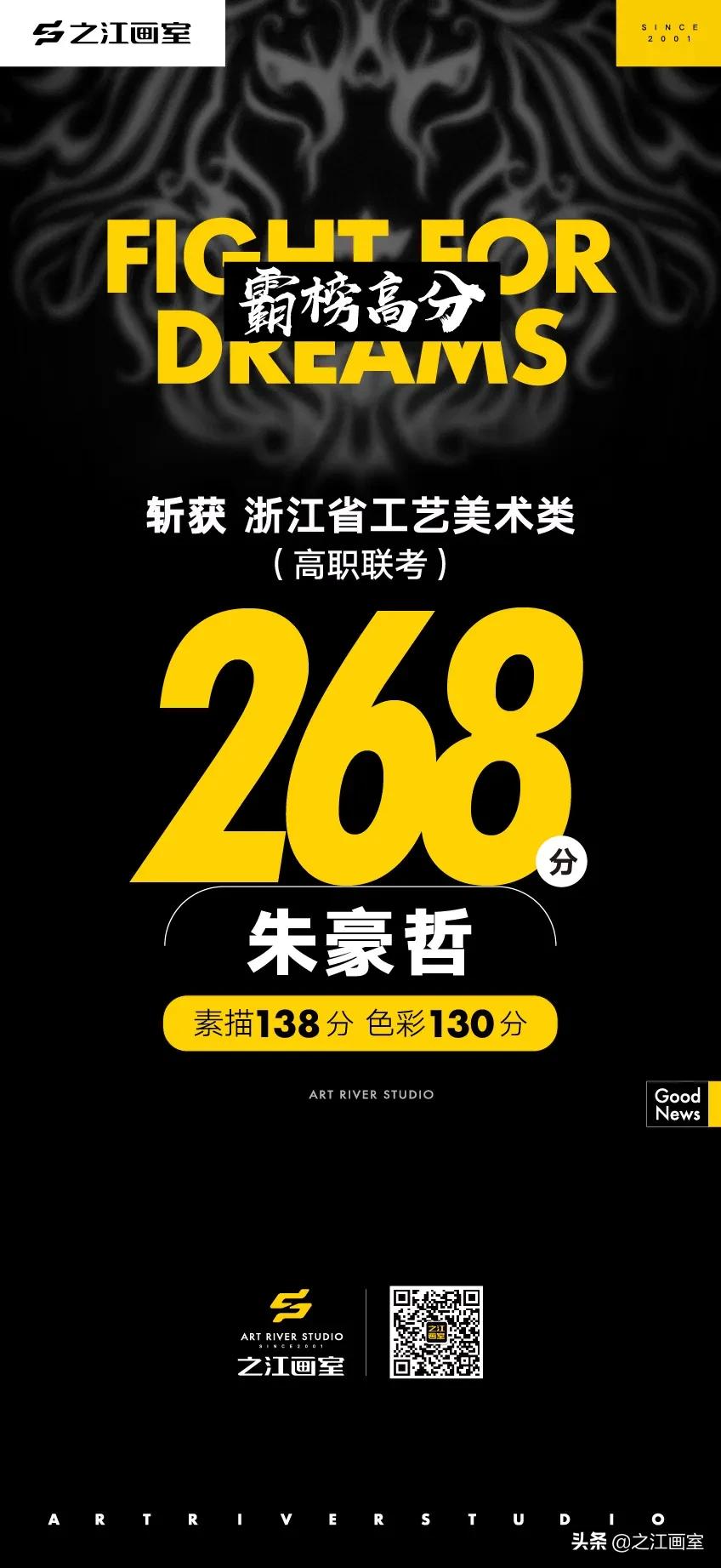 「历史突破，再度大捷！」之江画室高职联考260分(fēn)以上名单