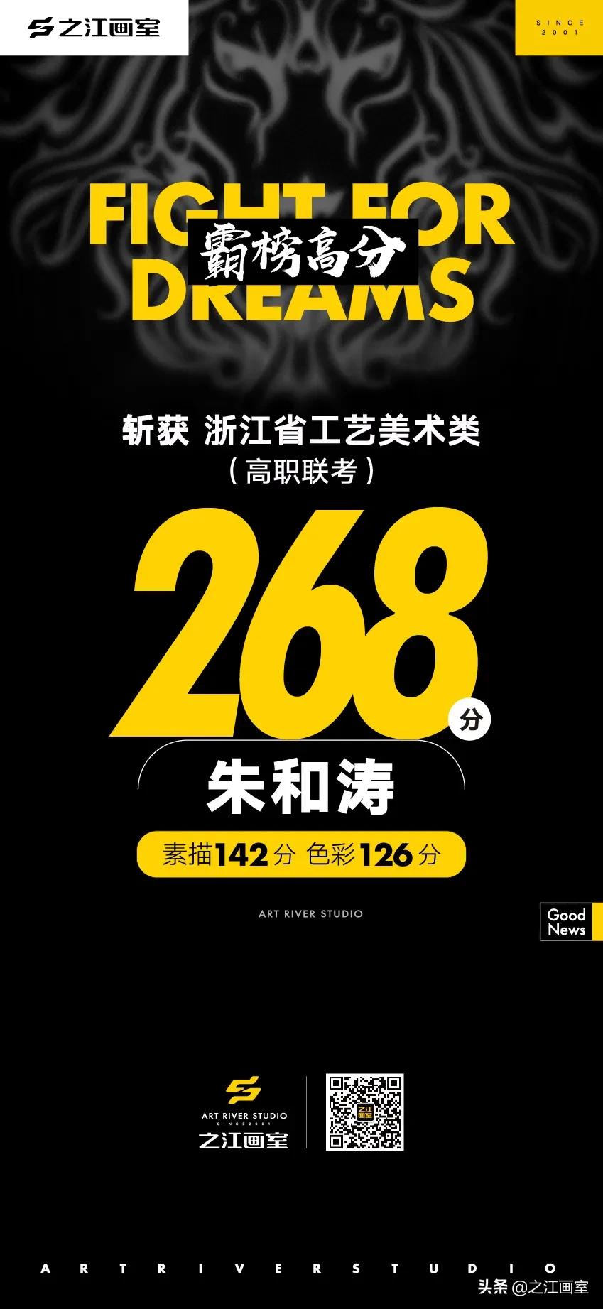 「历史突破，再度大捷！」之江画室高职联考260分(fēn)以上名单