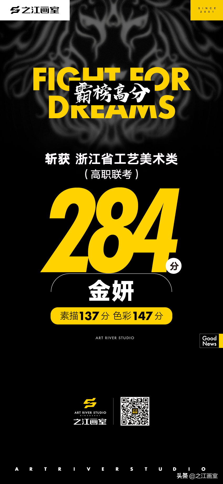 「历史突破」之江高职280以上20人，270以上68人